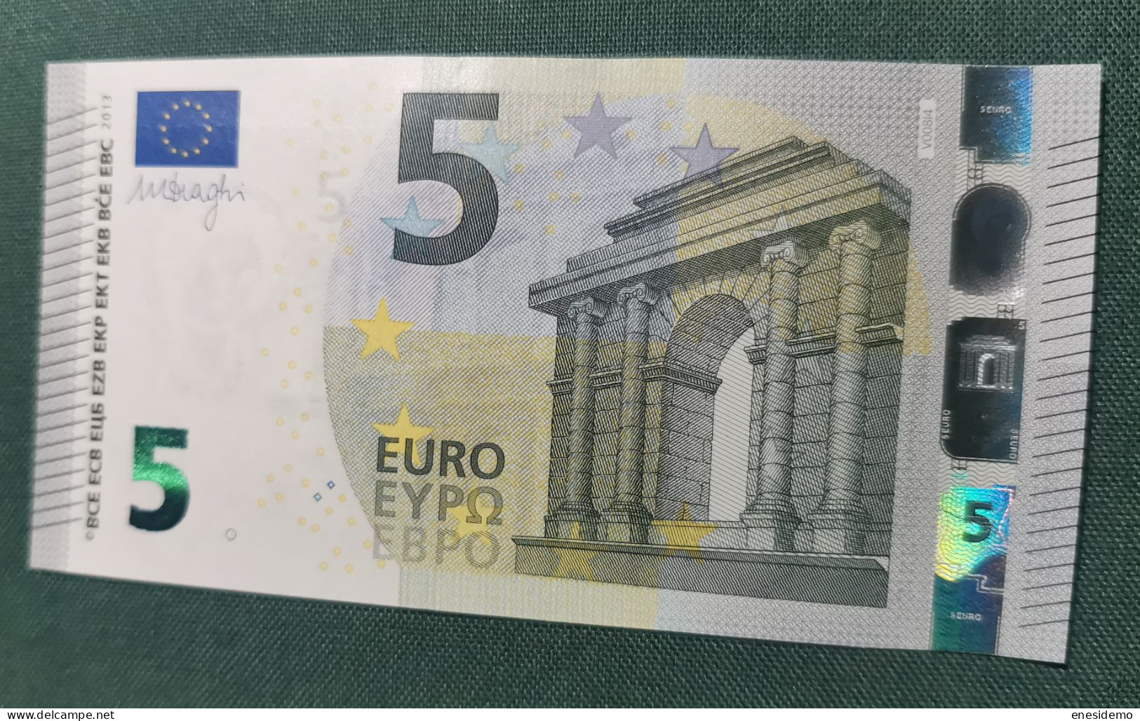 5 EURO SPAIN 2013 DRAGHI V008I4 VB SC FDS UNC. ONLY FOUR NUMBERS FOUR CONSECUTIVE EIGHTS - 5 Euro