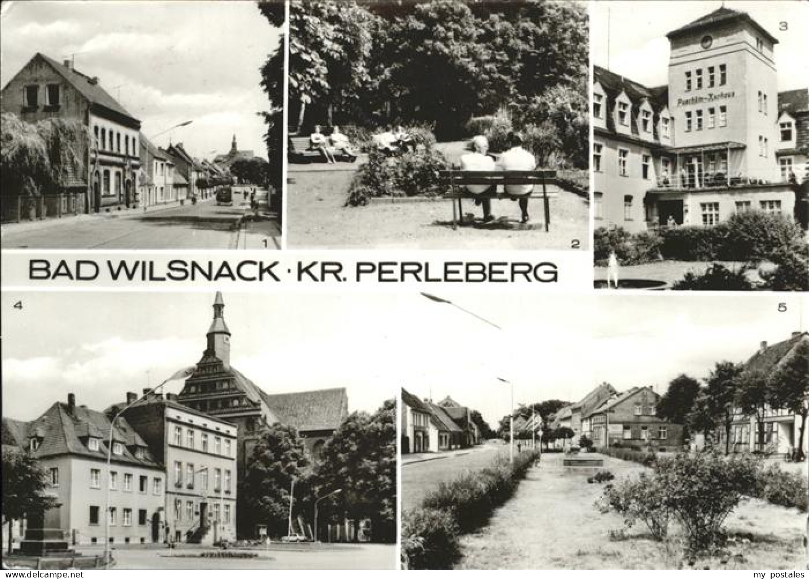 41320472 Bad Wilsnack Ernst Thaelmann Strasse Kurpark Puschkin Kurhaus Rathaus B - Bad Wilsnack