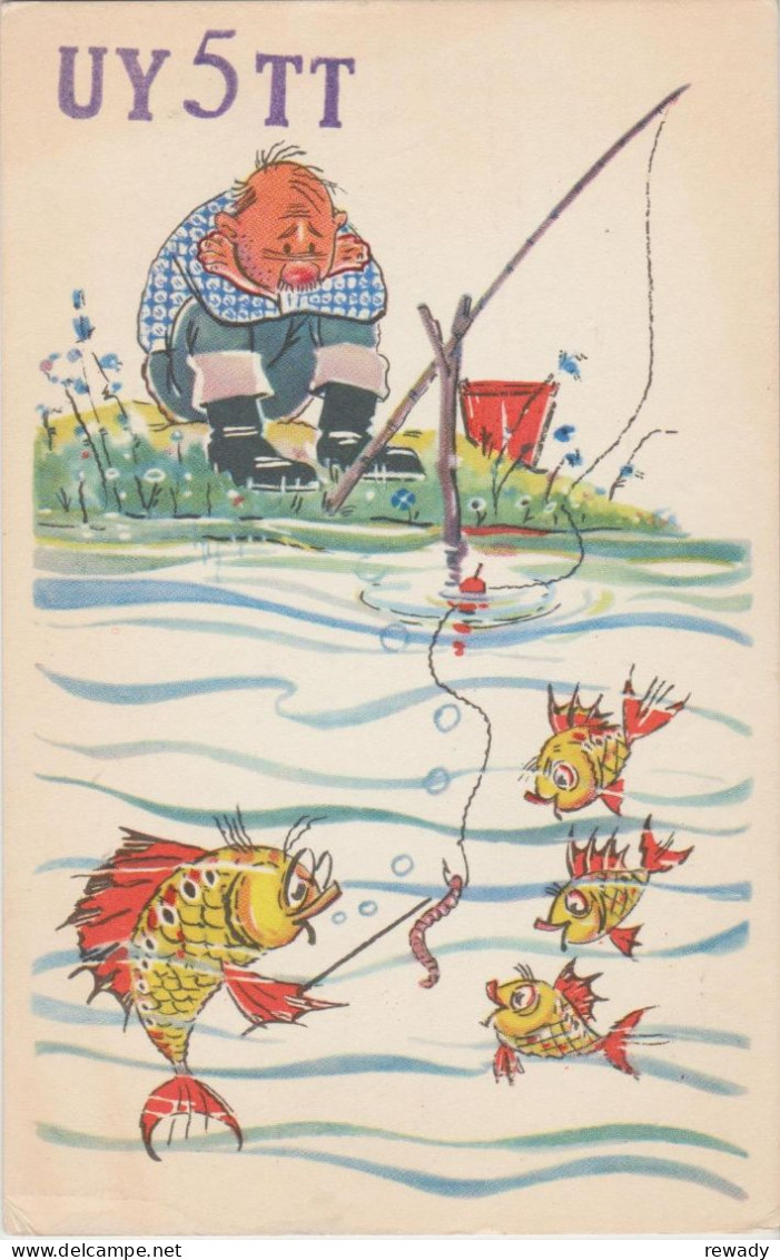 Russia - USSR - QSL - Moskow - Nikolaev - Fisherman - Altri & Non Classificati