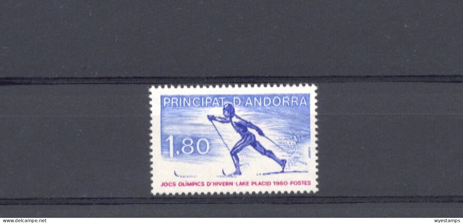 Andorra French 1980  SG F 302 Lake Placid Winter  Olympics  MNH - Winter 1980: Lake Placid