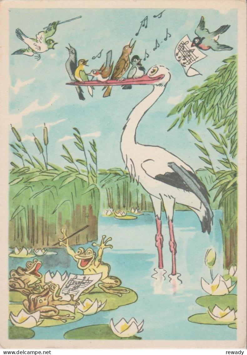 Russia - USSR - Georgia - Tbilisi - QSL - Goose - Illustrateur Bazhenov - Autres & Non Classés