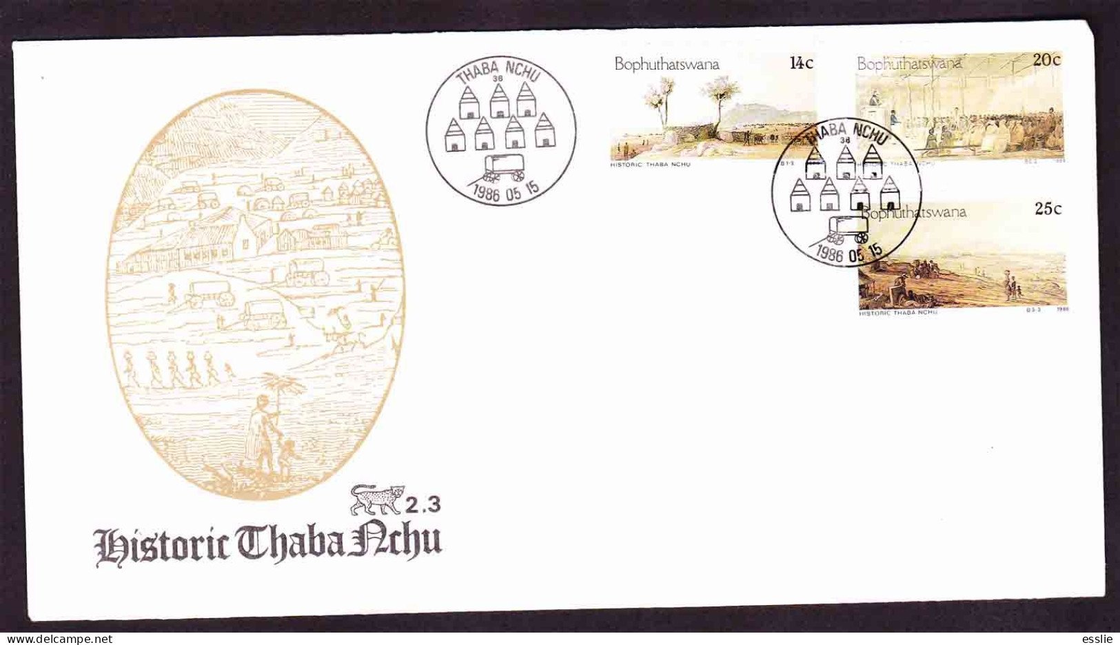 Bophuthatswana - 1986 - Historic Thaba Nchu - First Day Cover - Small - Bophuthatswana