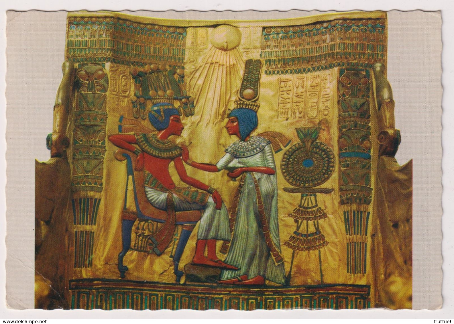 AK 198233 EGYPT - Cairo - Egyptian Museum - Scene On The Back Of King Ankh Amen's Throne - Musei