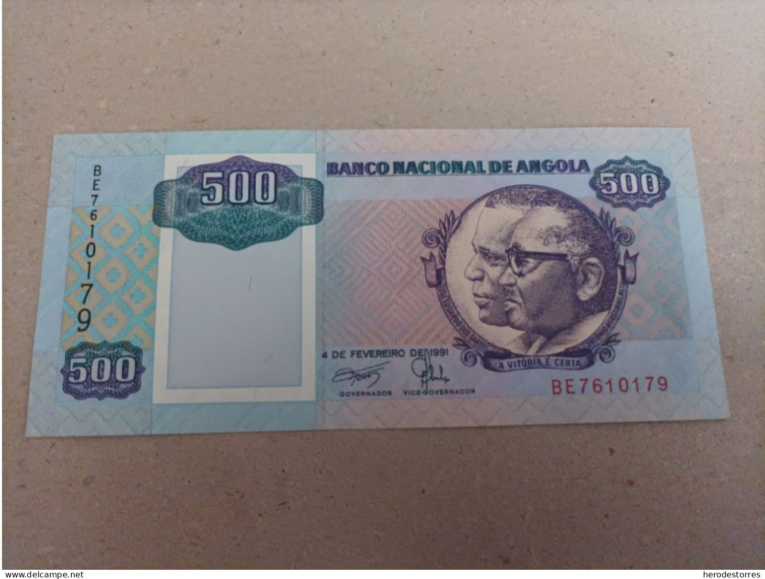 Billete De Angola De 500 Kwanzas, Año 1991, UNC - Angola