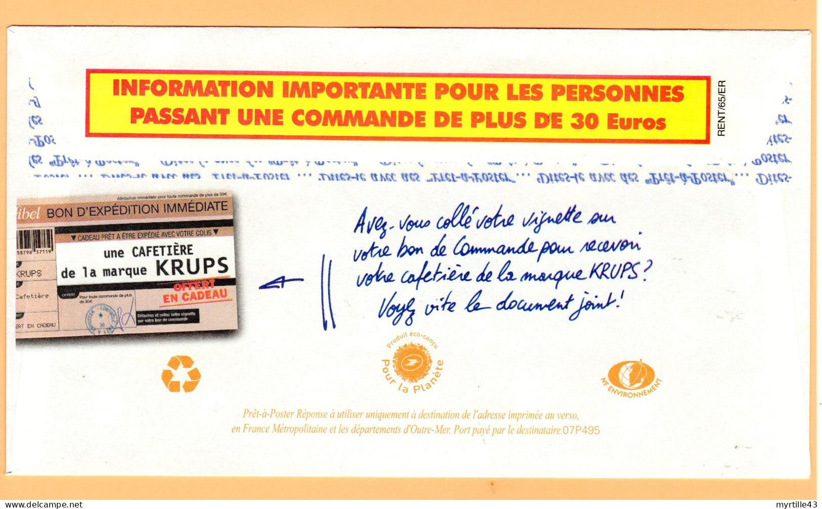 PAP Réponse Afibel - Neuf - 07P495 - Avec Pub Au Recto Et Au Verso - Prêts-à-poster:Answer/Lamouche