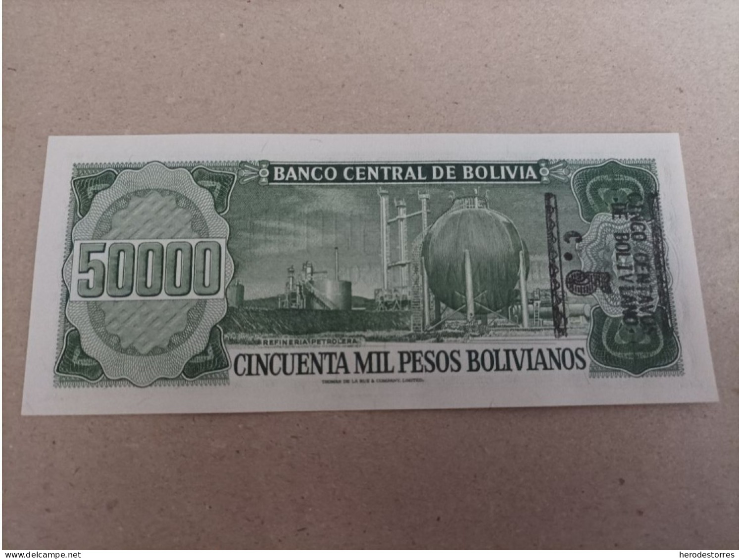 Billete De Bolivia De 50000 Pesos Bolivianos, Serie A, Año 1984, UNC - Bolivien