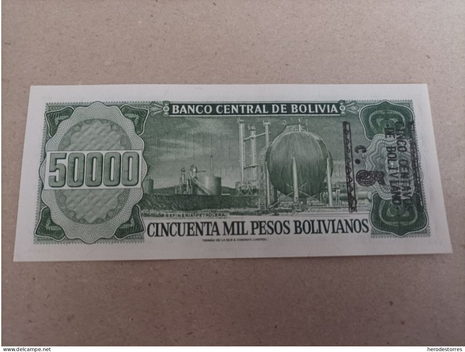 Billete De Bolivia De 50000 Pesos Bolivianos, Serie A, Año 1984, UNC - Bolivia
