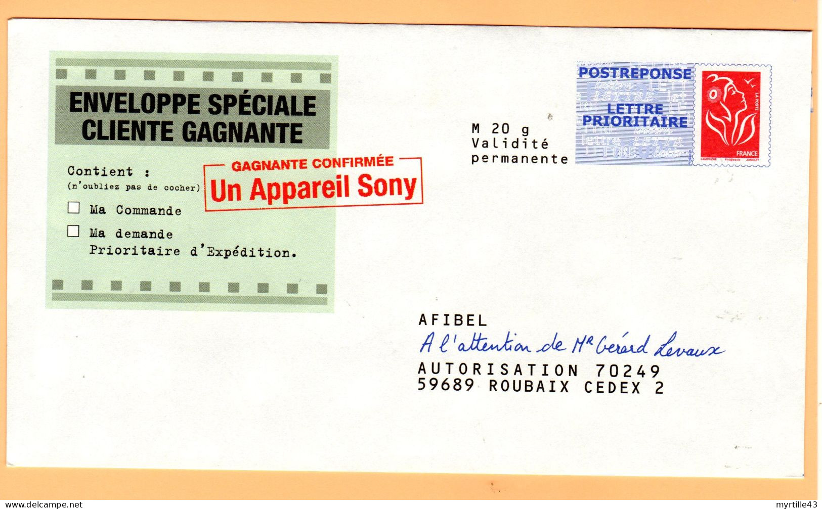 PAP Réponse Afibel - Neuf - 07P571 - Avec Pub Au Recto Et Au Verso - Prêts-à-poster:Answer/Lamouche