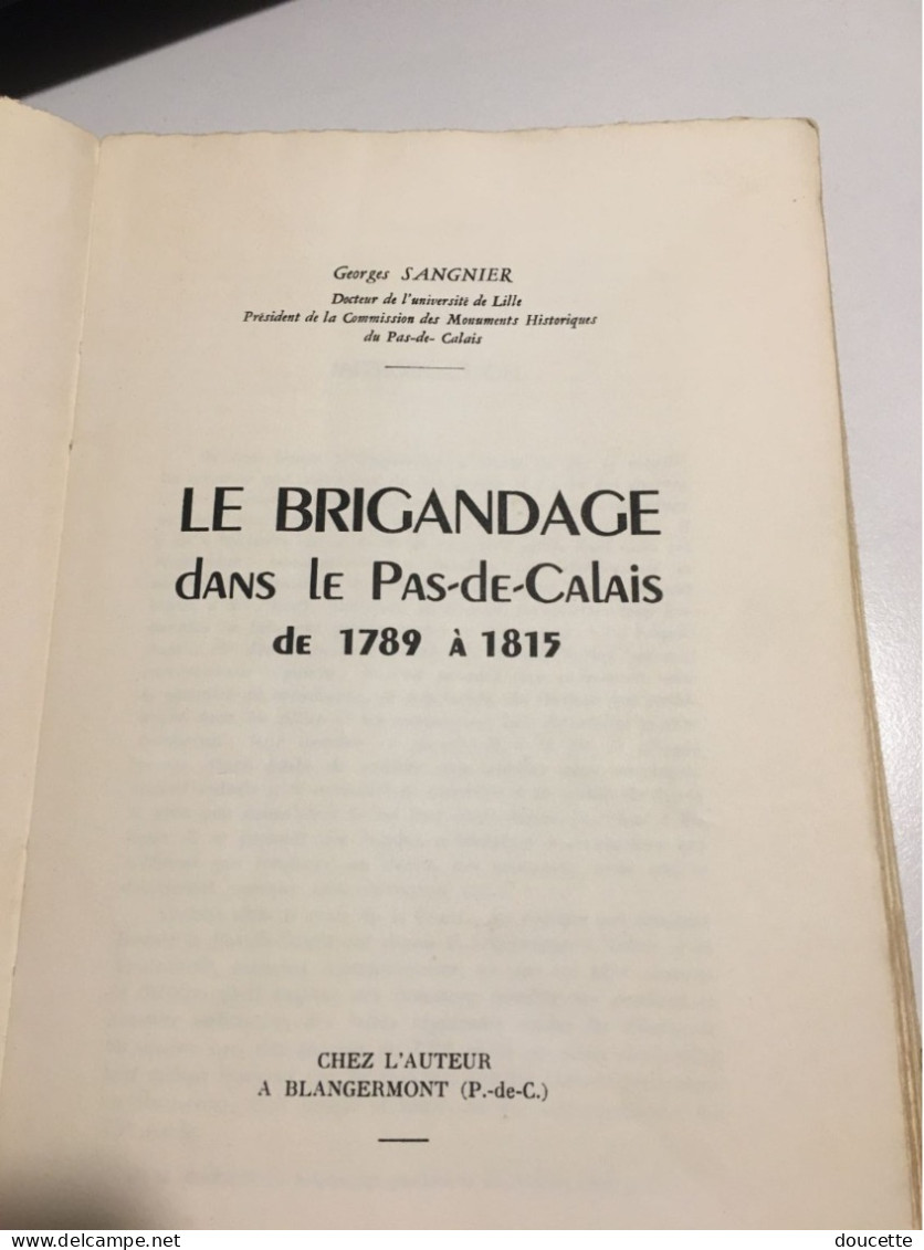 LE BRIGANDAGE DANS LE PAS-DE-CALAIS de 1789 à 1815