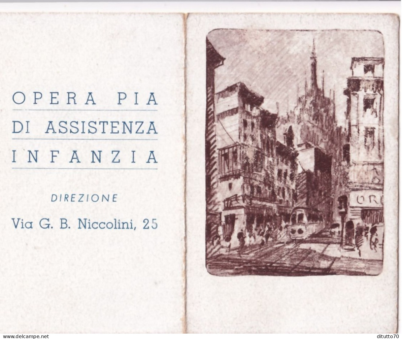 Calendarietto - Opera Pia Di Assistenza Infanzia - Anno 1949 - Petit Format : 1941-60