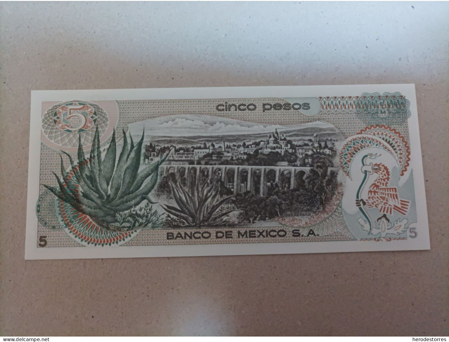 Billete De México 5 Pesos Del Año 1969, UNC - Mexique