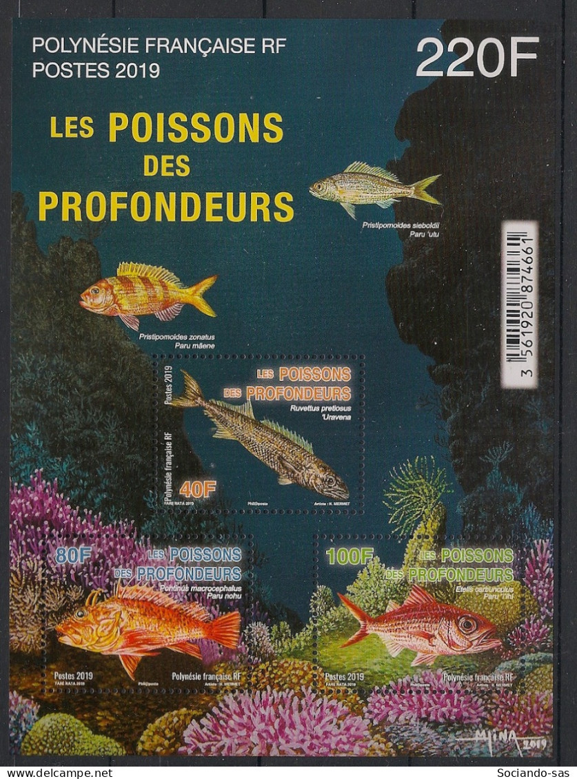 POLYNESIE - 2019 - Bloc Feuillet BF N°YT. 50  Poissons — Neuf Luxe** / MNH / Postfrisch - Blokken & Velletjes