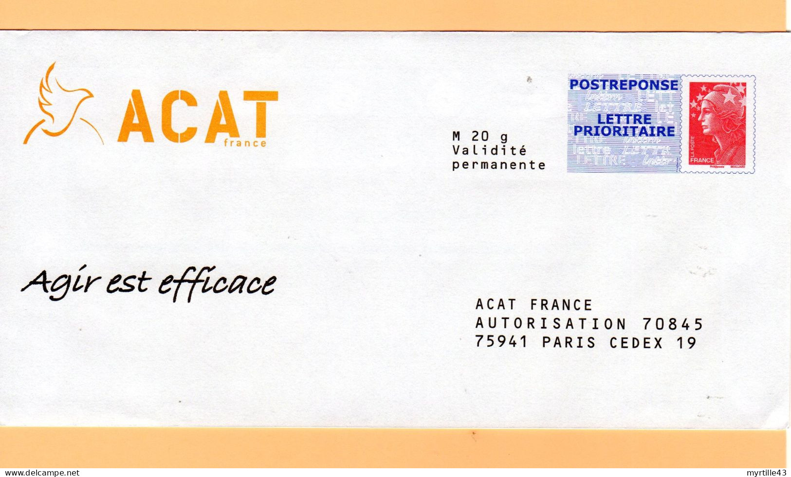 PAP Réponse Acat - Neuf - 10R338 - PAP: Ristampa/Beaujard