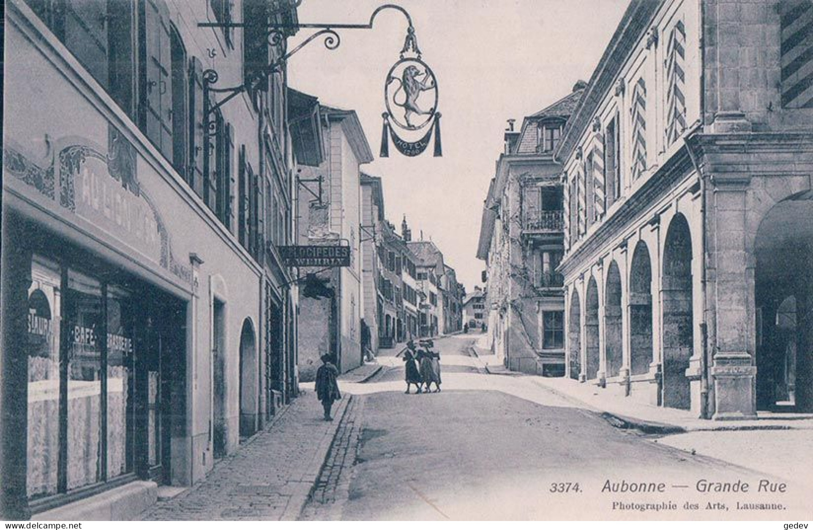 Aubonne VD, Grande Rue, Hôtel Au Lion D'Or (3374) - Aubonne