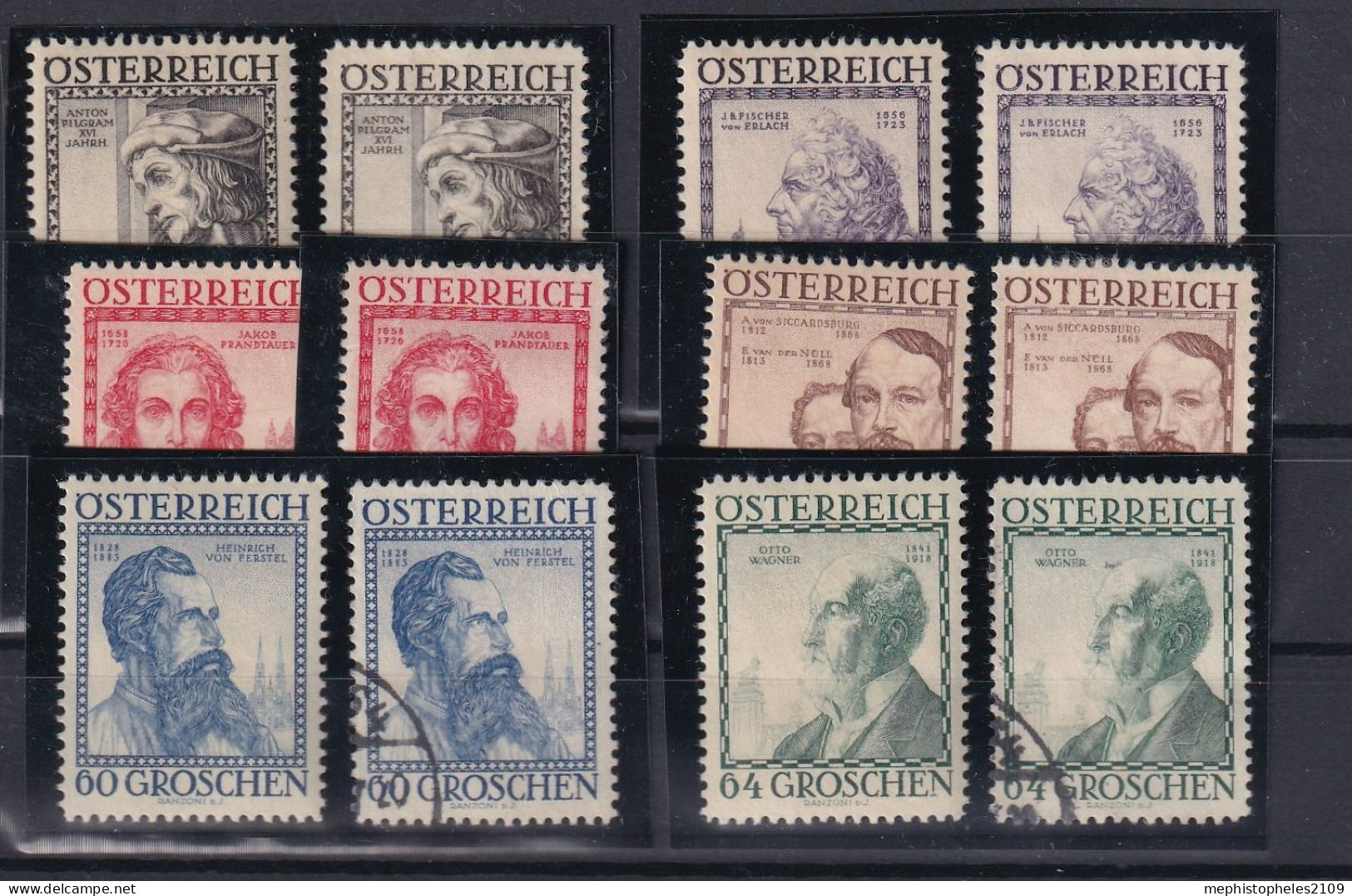 AUSTRIA 1934 - MNH + Canceled - ANK 591-596 - Complete Set! - Nuovi