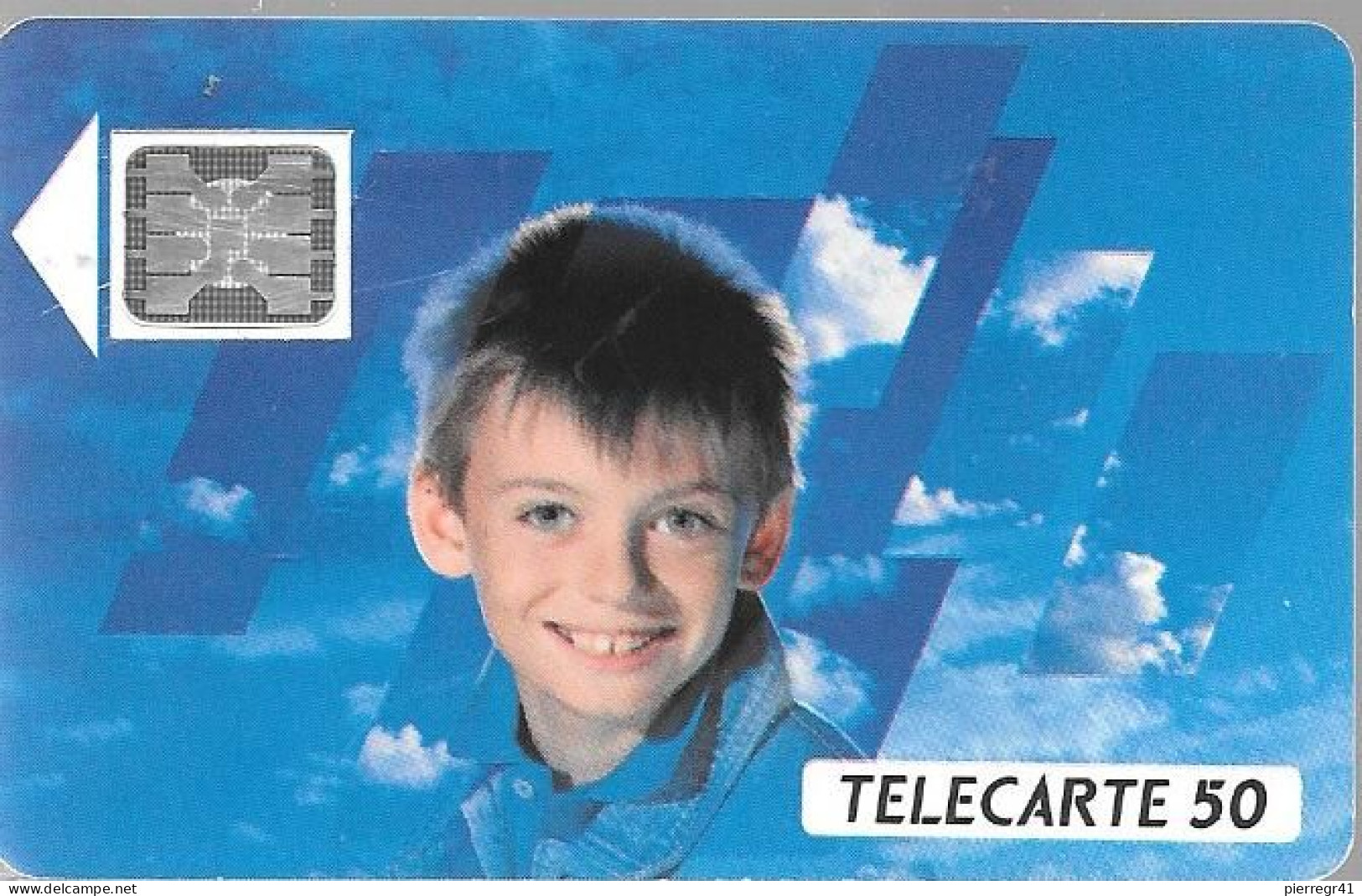 CARTE-PUBLIC-F102A-120U-SC5 An-1989-VISAGE D ENFANT-V° 6 Pe 108635-UTILISE-TBE- - 1989