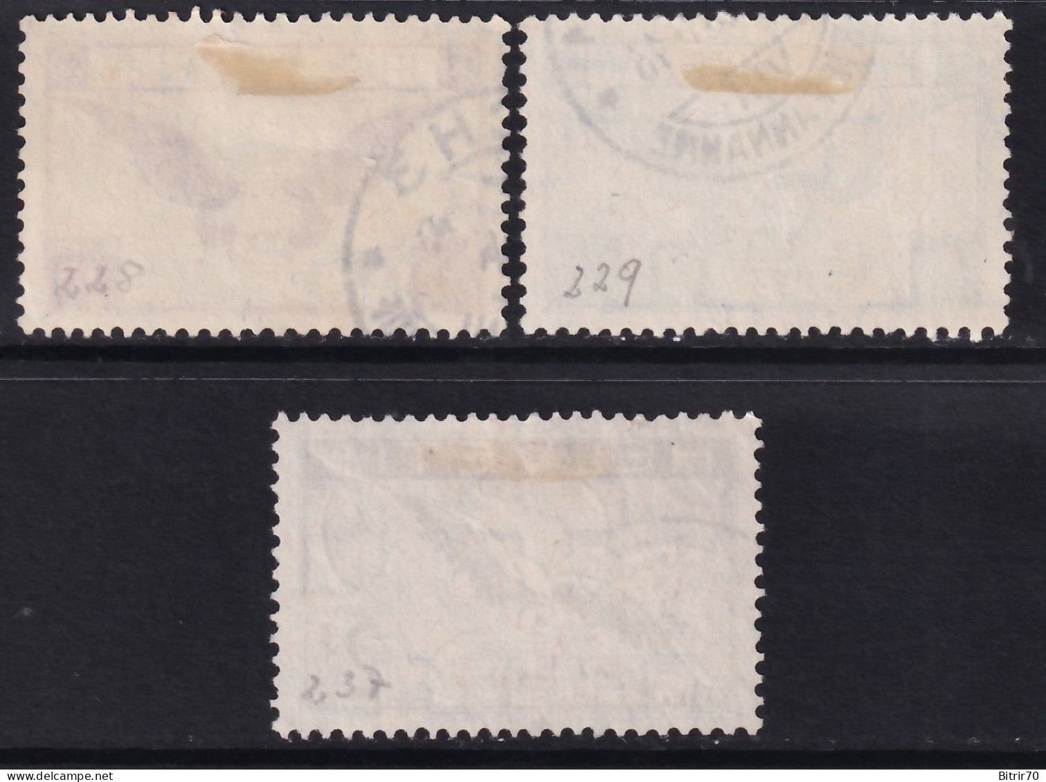 Suiza, 1929-37 Y&T. 13 / 15, [Papel Ordinario.] - Oblitérés