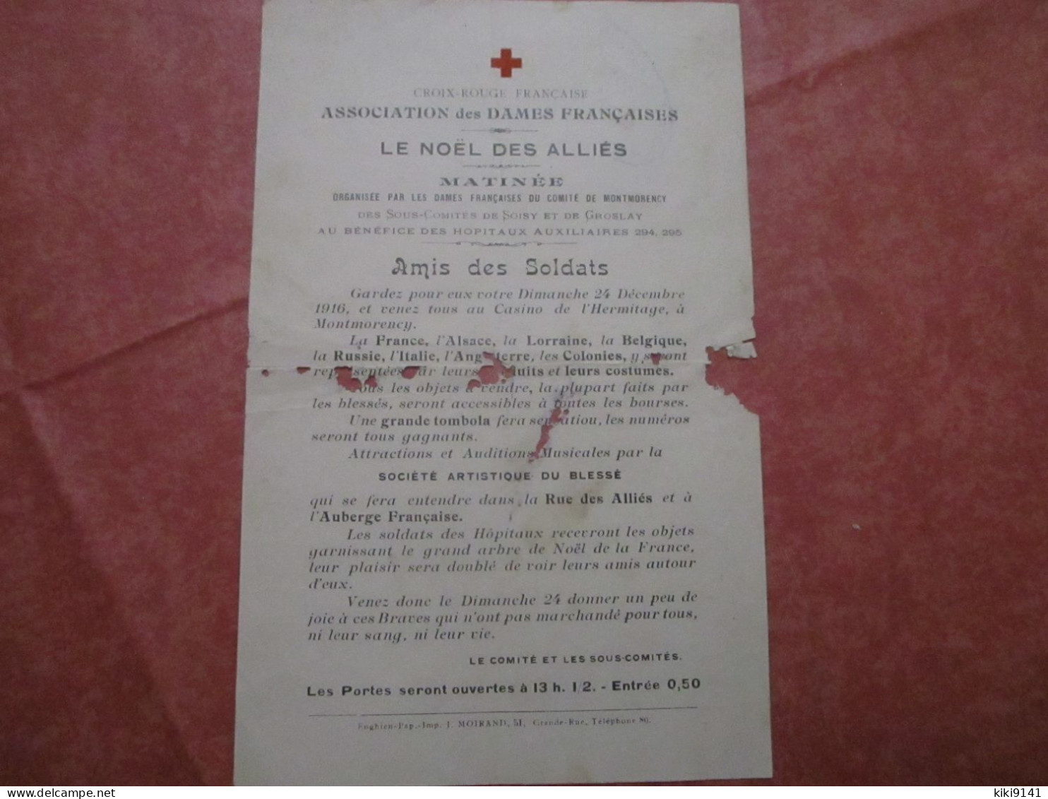 CROIX-ROUGE FRANÇAISE - Association Des Dames Françaises - Le Noël Des Alliés - Groslay