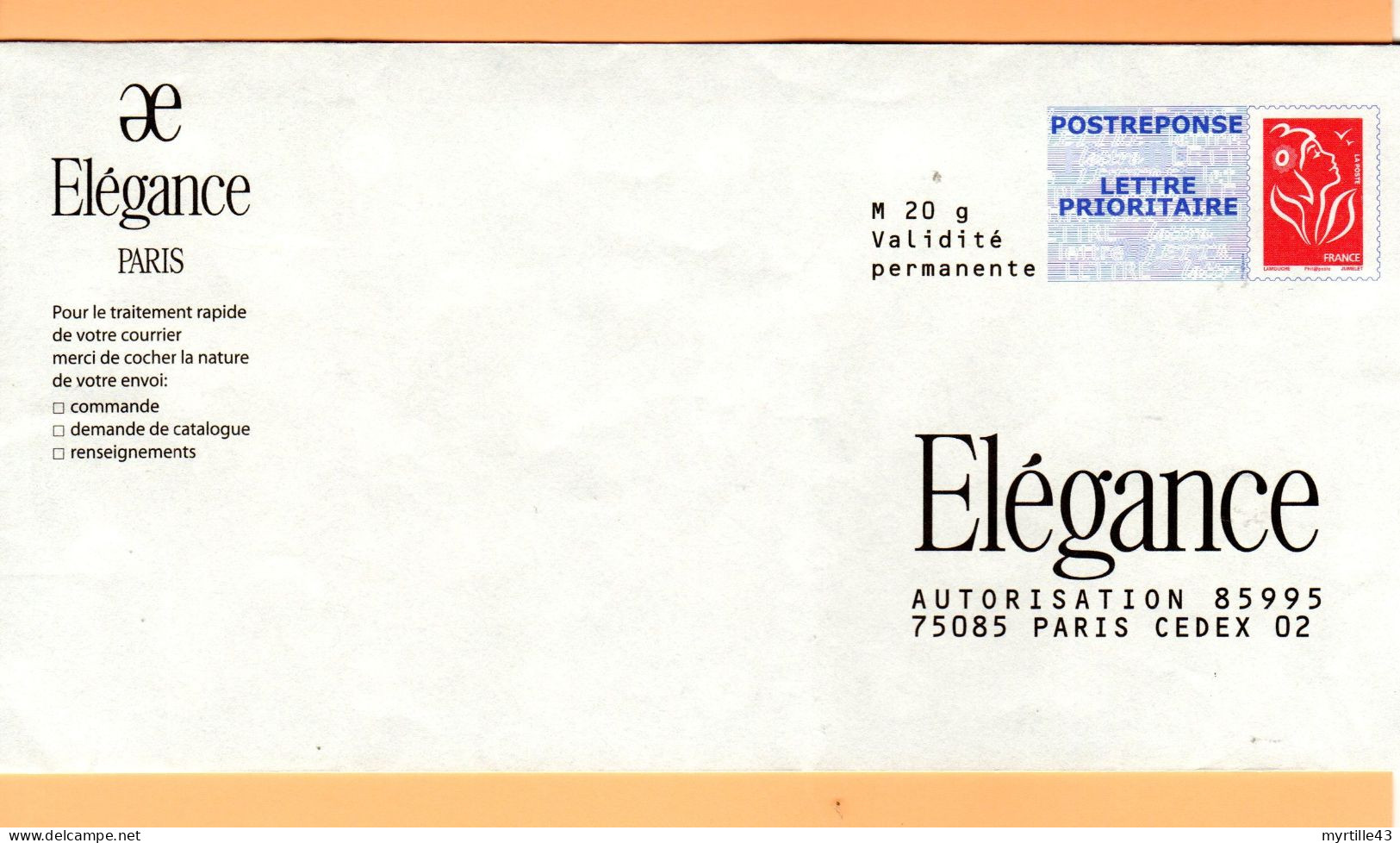 PAP Réponse Elegance - Neuf - 07R254 - Plusieurs Pli Et Enveloppe Froissée - Prêts-à-poster:Answer/Lamouche
