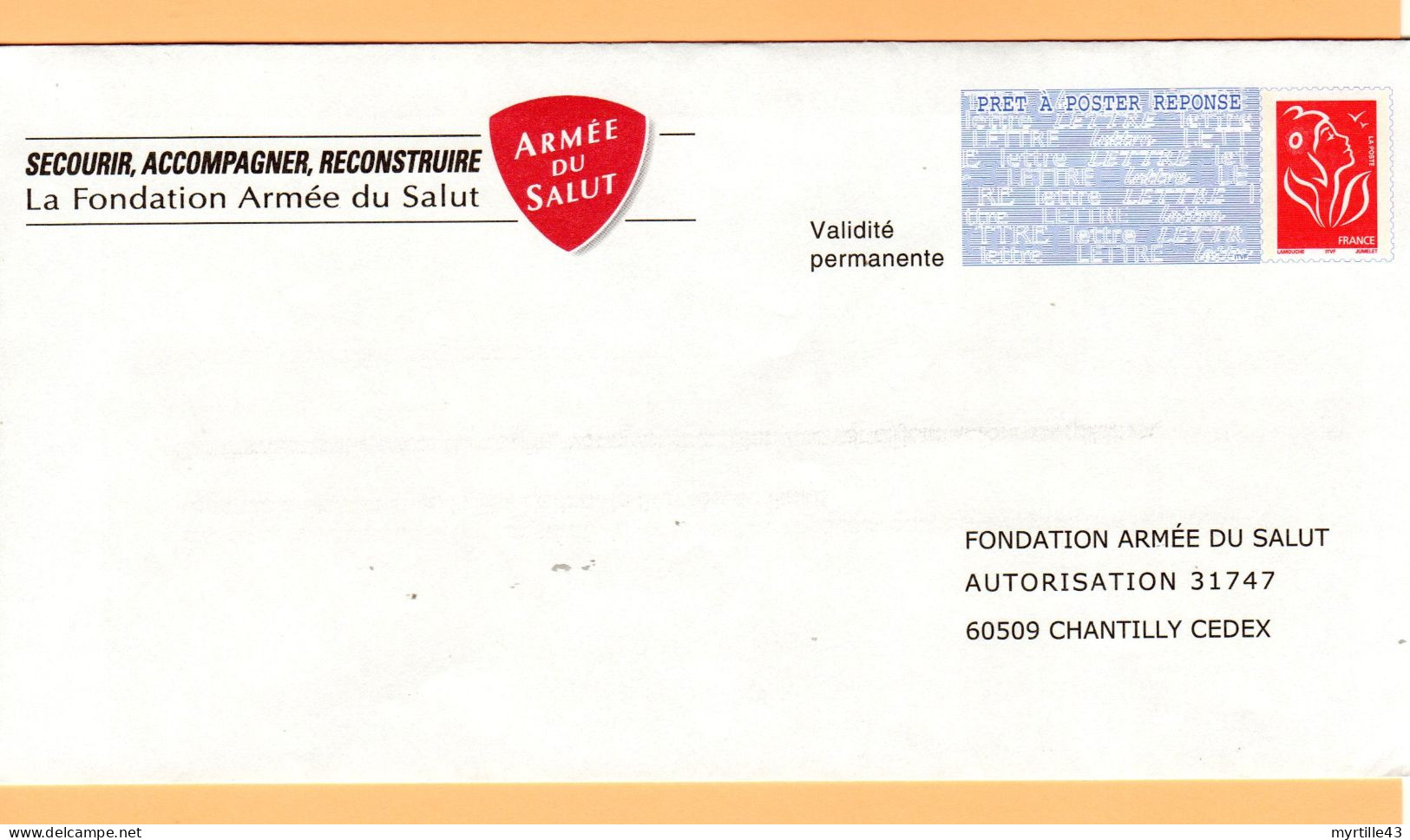PAP Réponse Fondation Armée Du Salut - Neuf - 0507031 - PAP : Antwoord /Lamouche