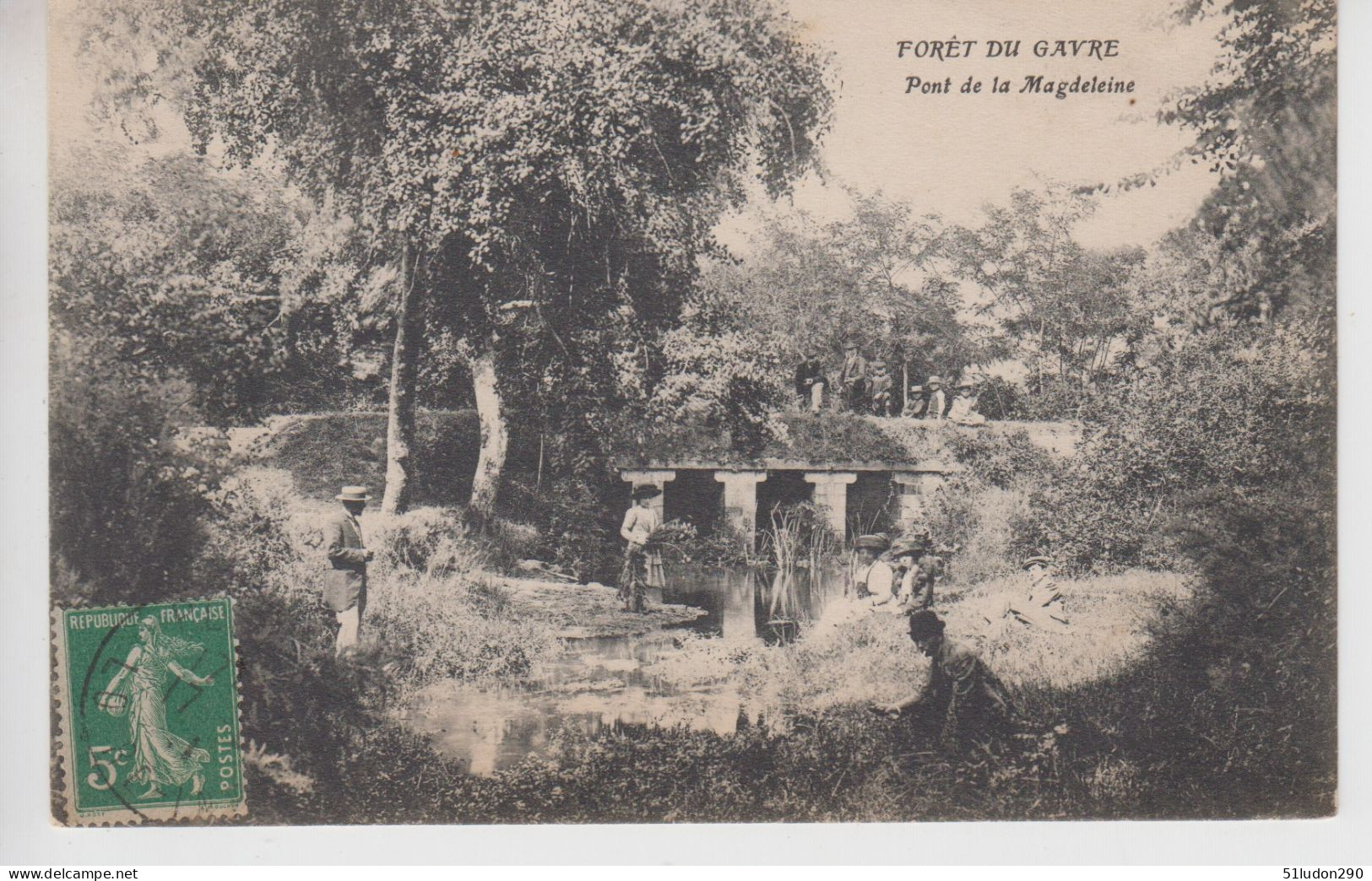 CPA Forêt Du Gavre - Pont De La Magdeleine (avec Animation) - Le Gavre