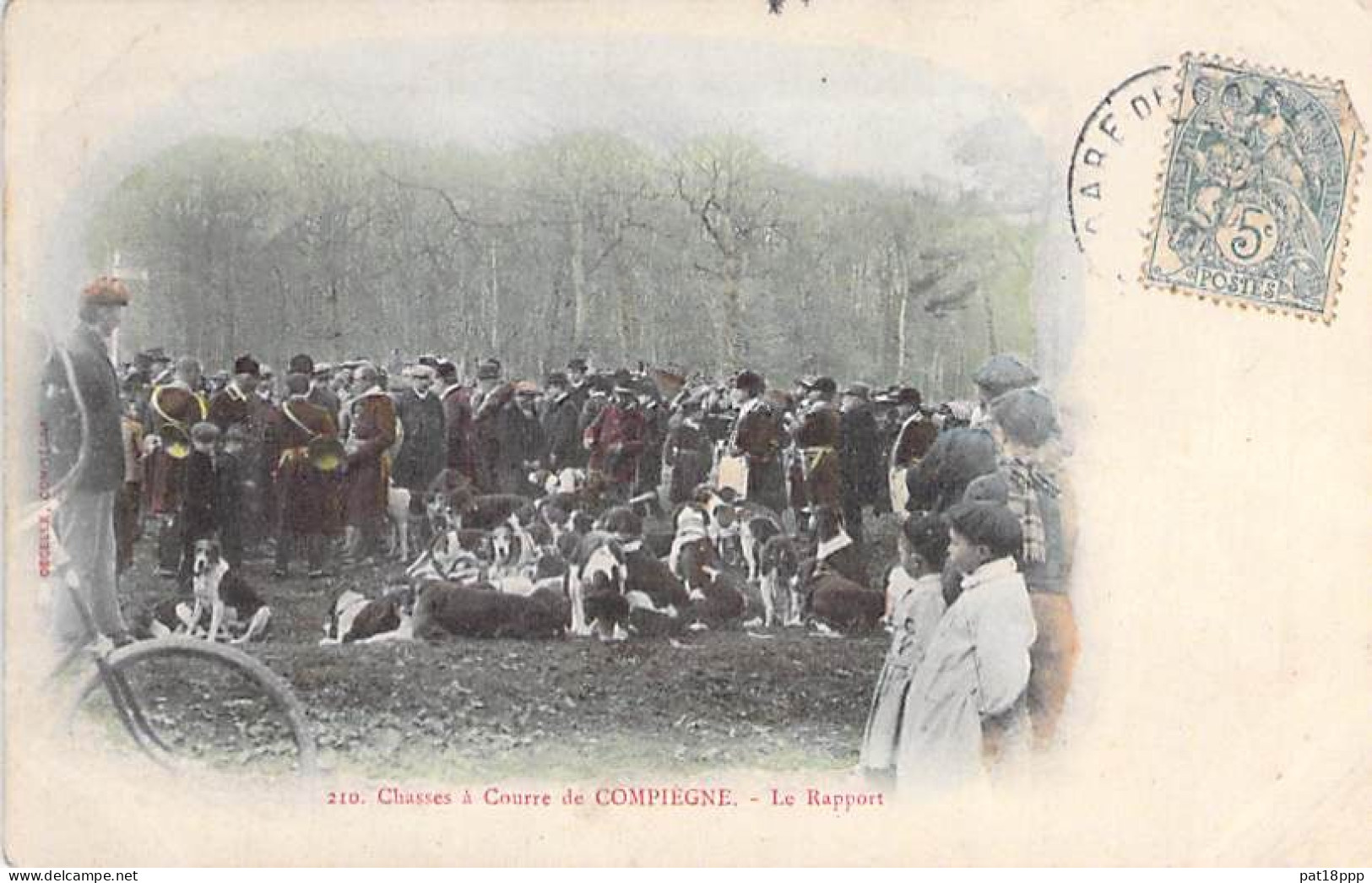 SPORT - CHASSE A COURRE - 60 - COMPIEGNE : Le Rapport - CPA Colorisée - Oise - Chasse