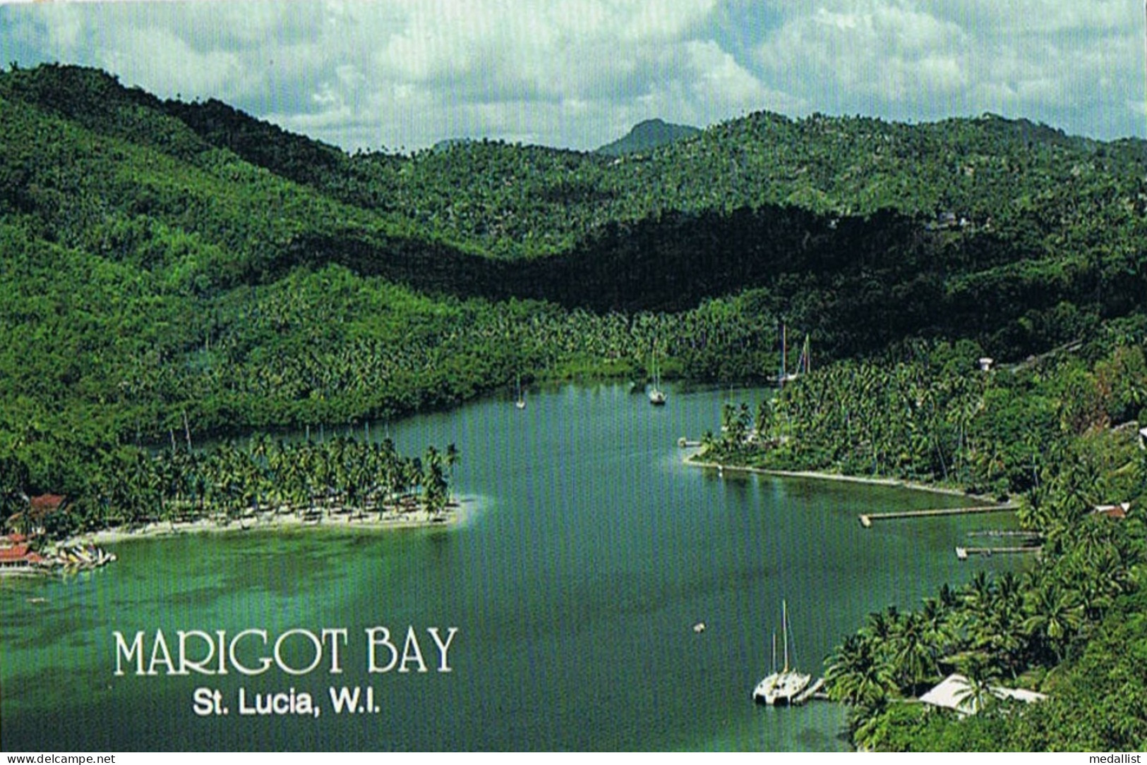 CPM..SAINTE LUCIE..SAINT LUCIA..MARIGOT BAY..TIMBRES SAINTE LUCIE - Sainte-Lucie