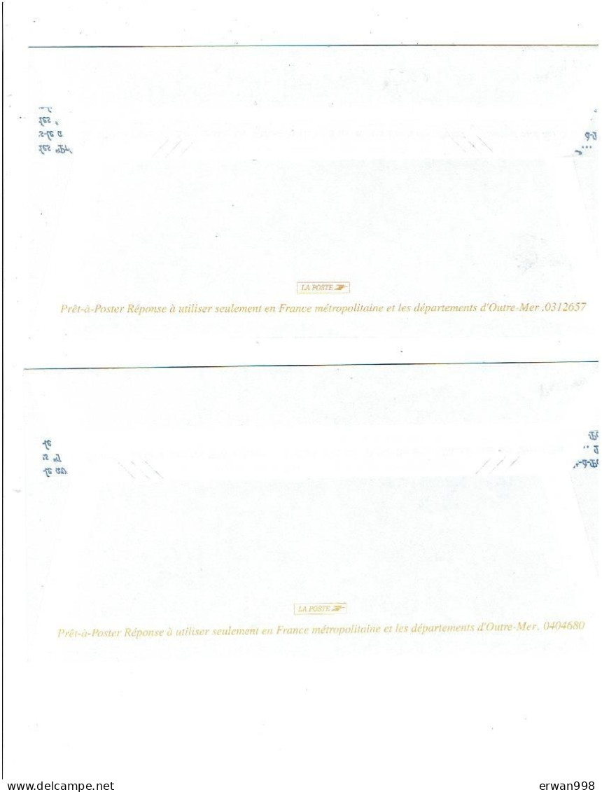 75 PARIS 2 PAP Postréponse - Fondation Recherche Médicale- N° 0404680 Et 0312647 Marianne De LUQUET  PARIS 611 - PAP: Ristampa/Luquet