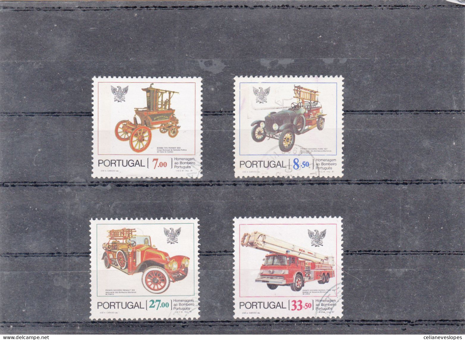 Portugal, Homenagem Ao Bombeiro Português, 1981, Mundifil Nº 1545 A 1548 Used - Used Stamps