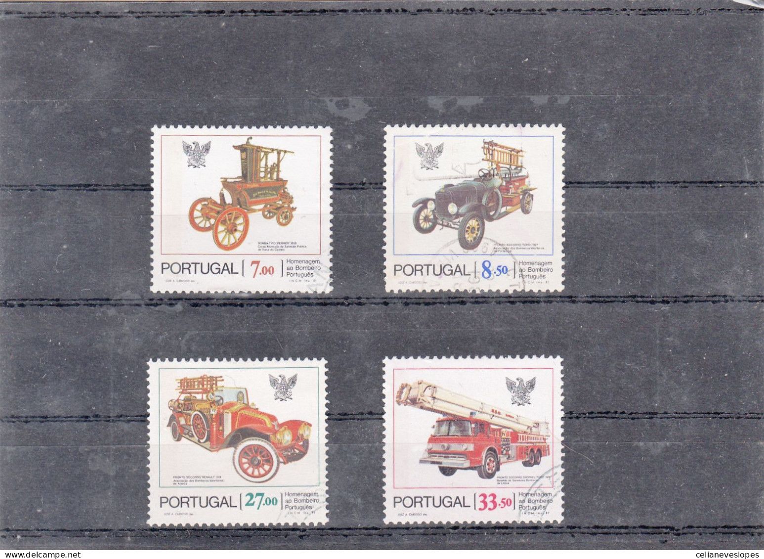 Portugal, Homenagem Ao Bombeiro Português, 1981, Mundifil Nº 1545 A 1548 Used - Oblitérés