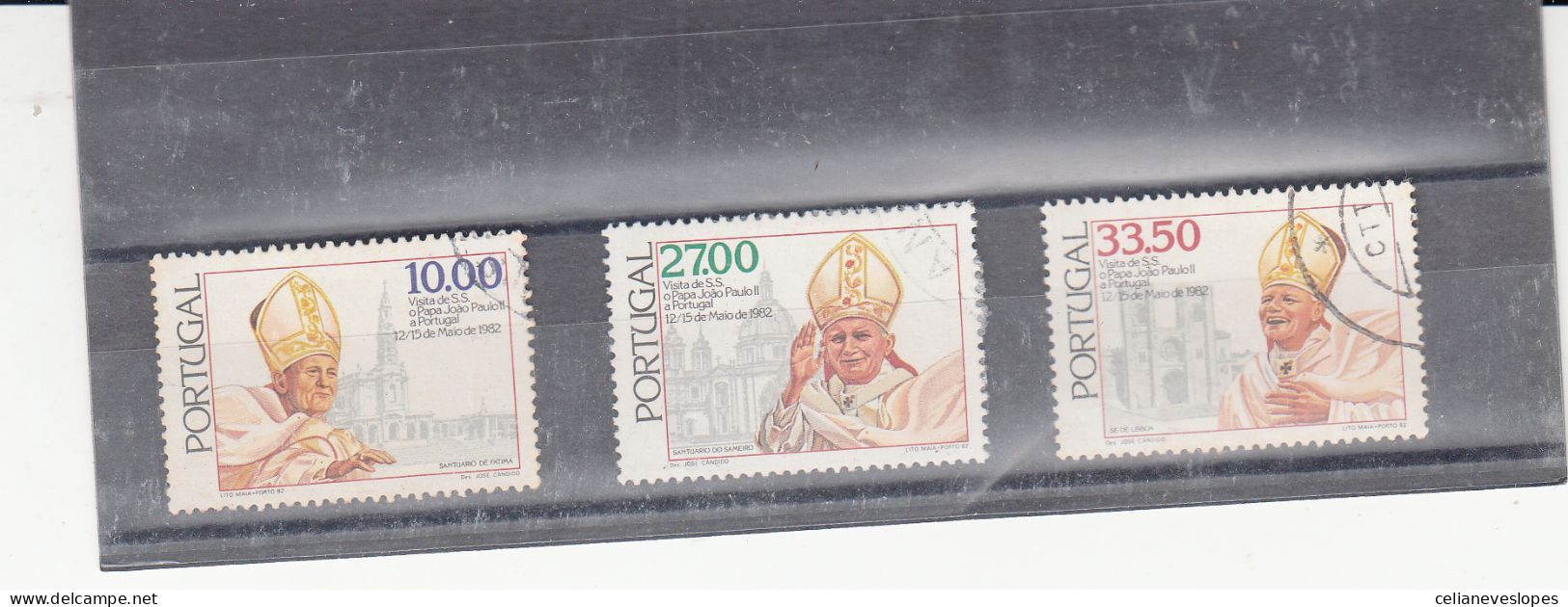 Portugal, Papa João Paulo II, 1982, Mundifil Nº 1572 A 1574 Used - Oblitérés
