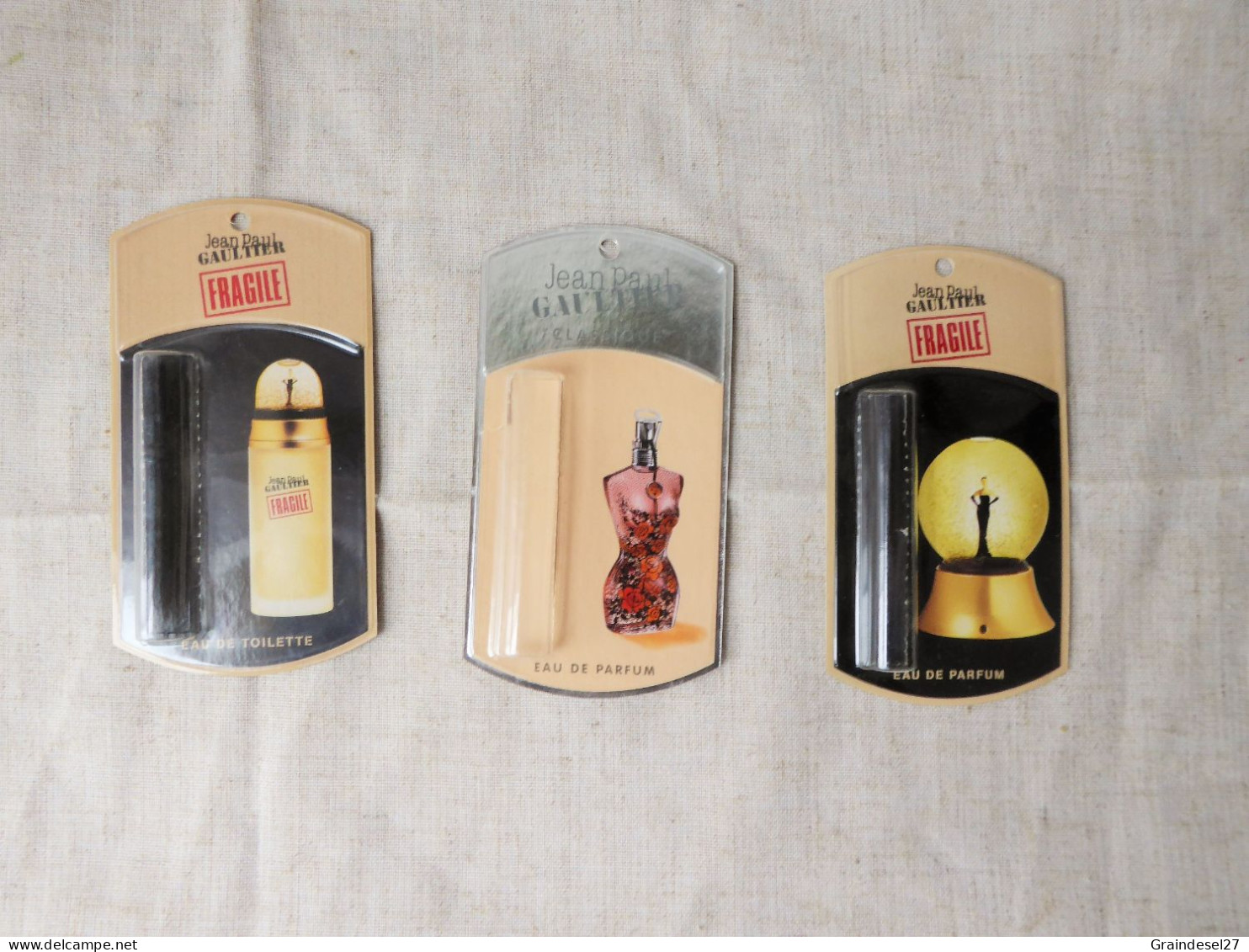 Pour Collection, 3 Pochettes Vides D'échantillon De Parfum Jean-Paul Gaultier  Années 2000 - Parfums - Stalen