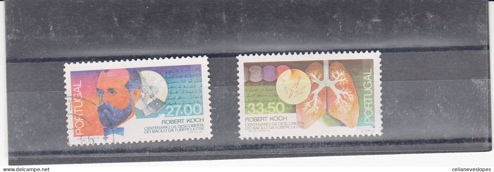 Portugal, Descoberta Do Bacilo Da Tuberculose, 1982, Mundifil Nº 1580 A 1581 Used - Used Stamps