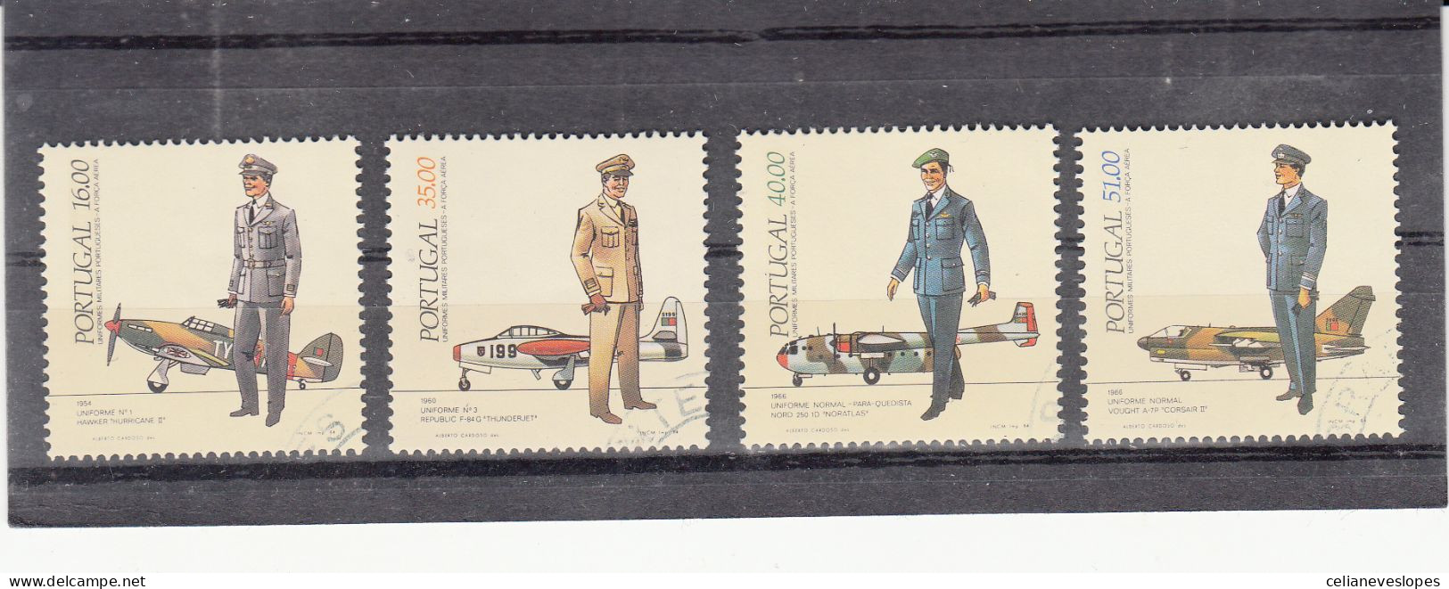 Portugal, Uniformes Militares, Força Aérea, 1984, Mundifil Nº 1645 A 1648 Used - Oblitérés