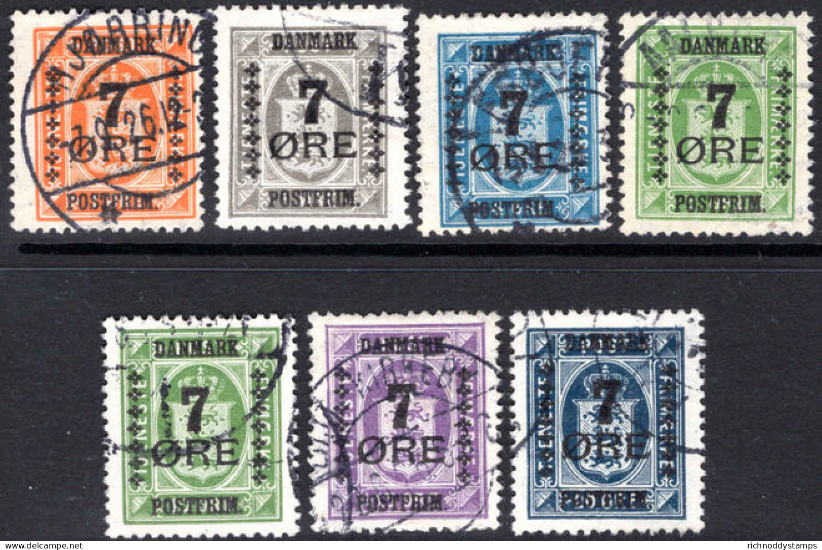 Denmark 1926 Overprint Set (top Values Signed Zumstein) Fine Used. - Gebraucht