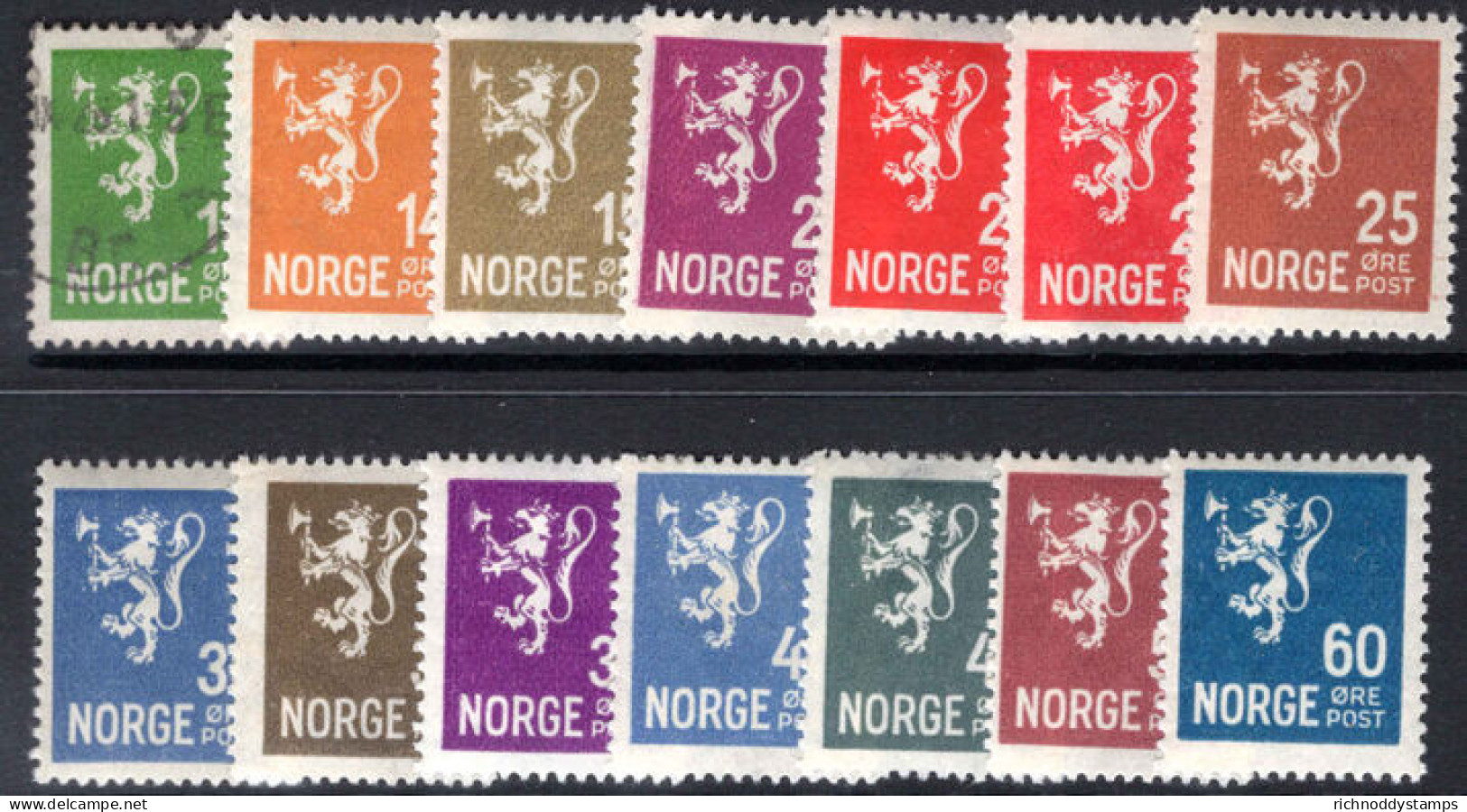 Norway 1926-34 Set (1  Used) Mounted Mint. - Neufs