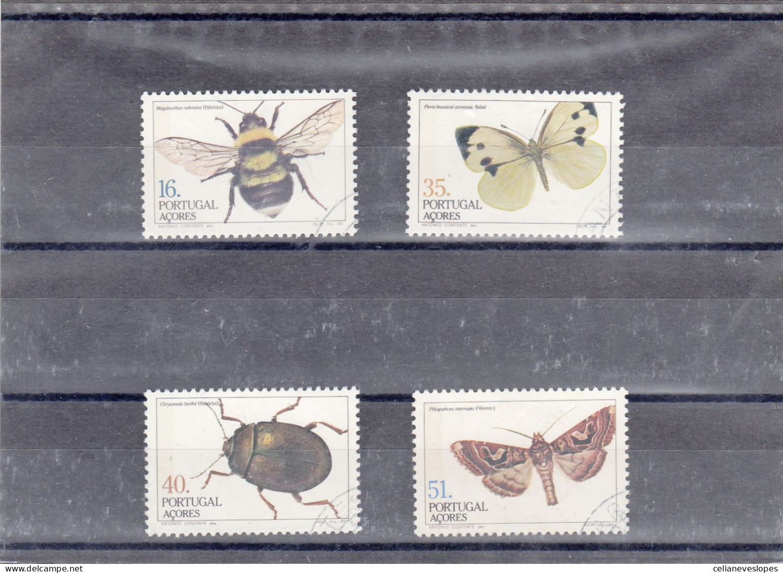 Portugal, Insectos Dos Açores, 1984, Mundifil Nº 1672 A 1675 Used - Usado