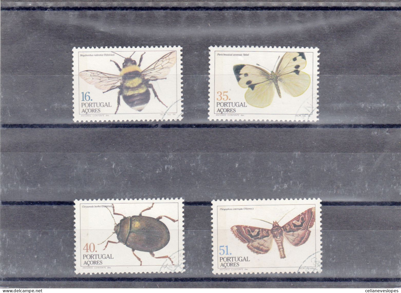 Portugal, Insectos Dos Açores, 1984, Mundifil Nº 1672 A 1675 Used - Oblitérés