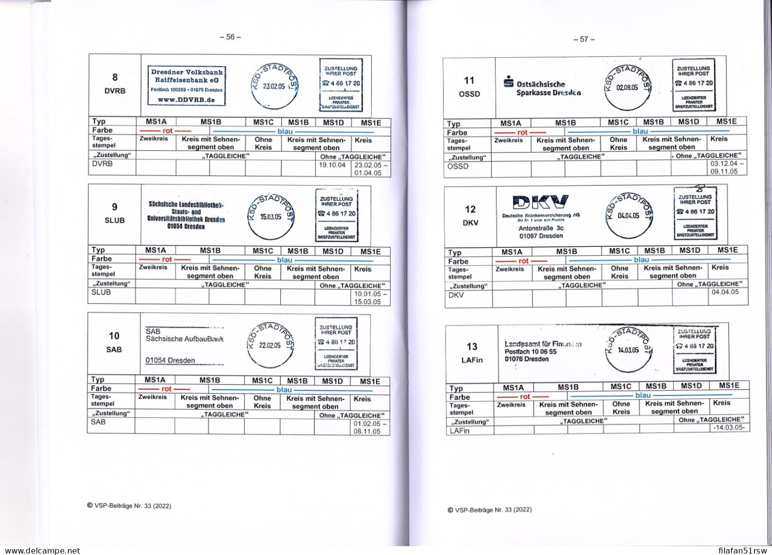 VSP - Beiträge Zur Sächs. Postgeschichte, Heft 33 (2022), KSD Kurier Känguruh Postsystem - Philatelie Und Postgeschichte