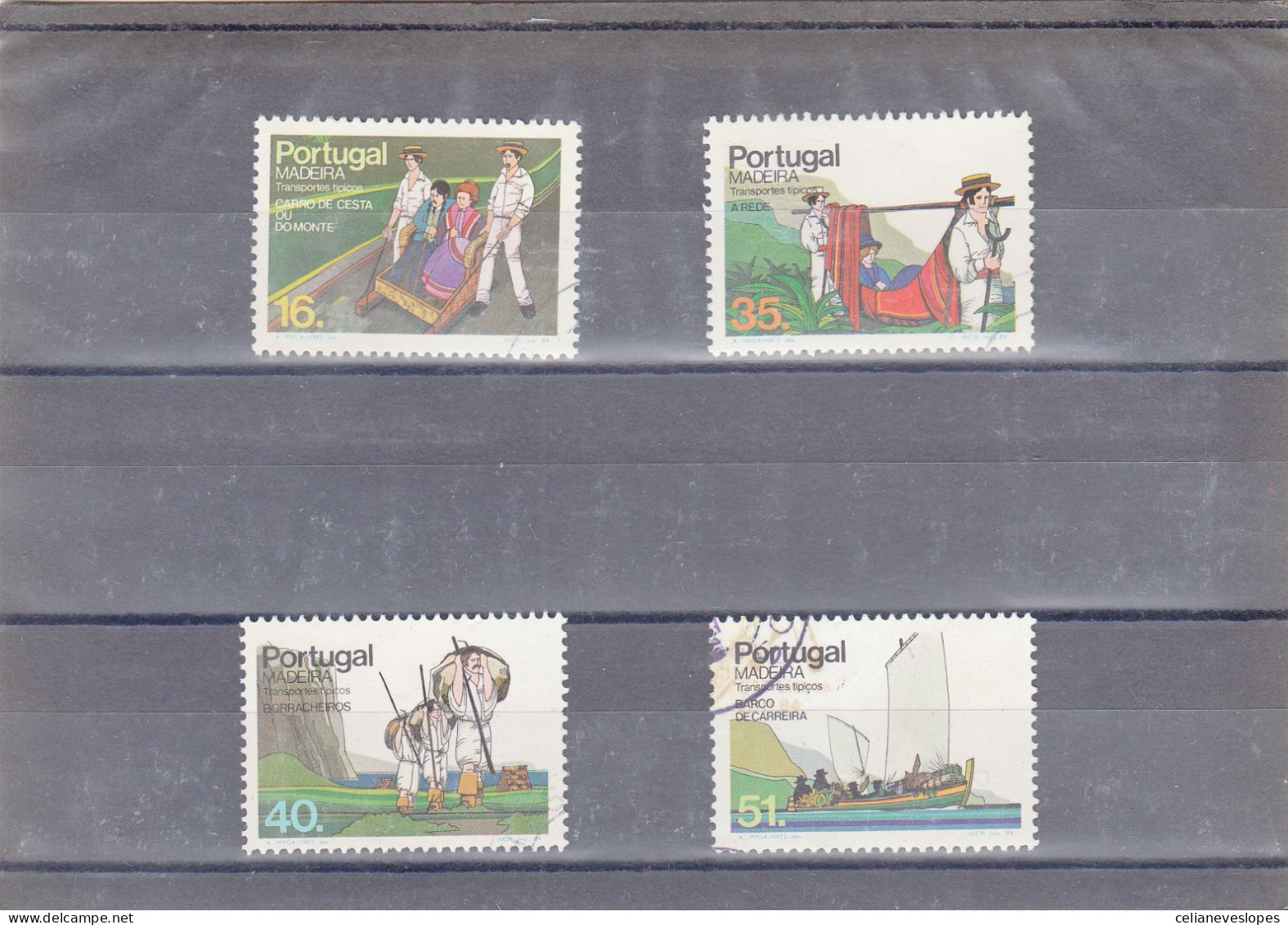 Portugal, Transportes Tipicos Da Madeira, 1984, Mundifil Nº 1679 A 1682 Used - Used Stamps