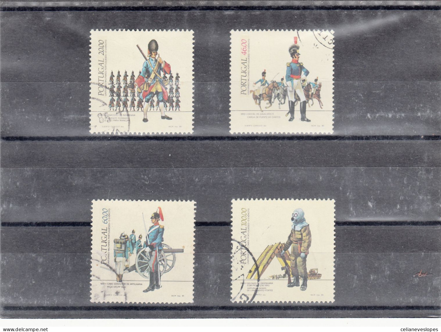 Portugal, Uniformes Militares - Exército, 1984, Mundifil Nº 1683 A 1686 Used - Used Stamps