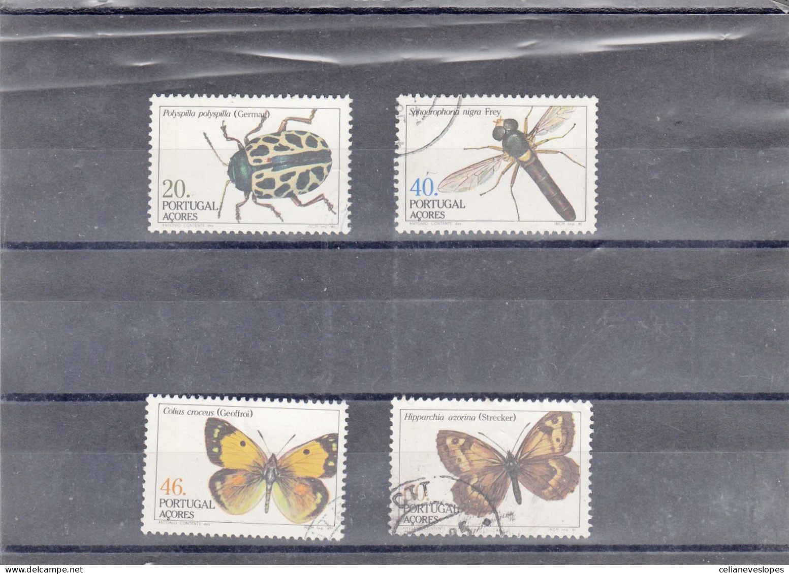 Portugal, Insectos Dos Açores, 1985, Mundifil Nº 1687 A 1690 Used - Oblitérés