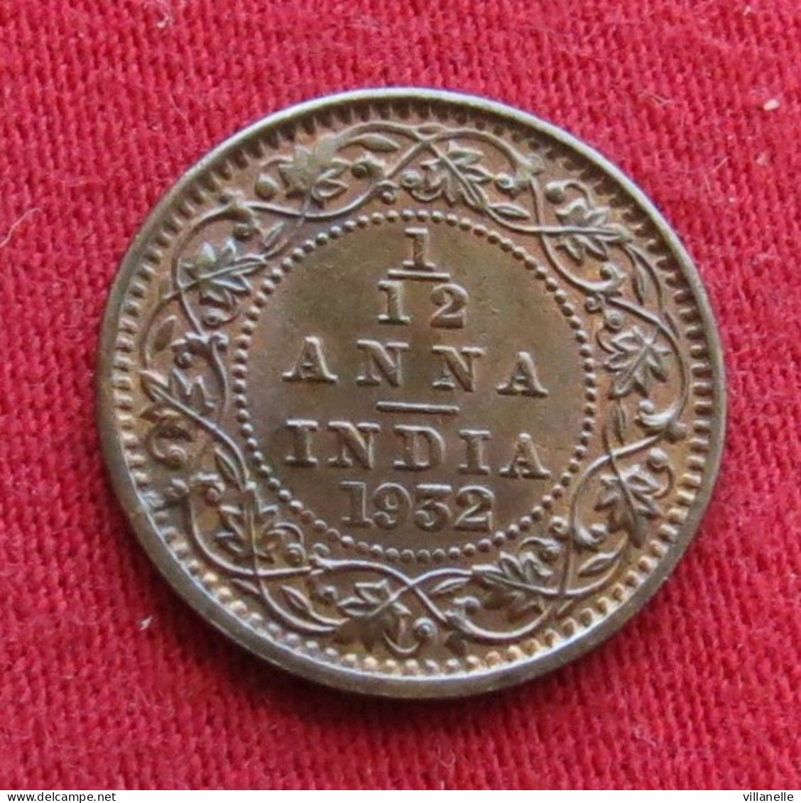 British India 1/12 Anna 1932 (c) KM# 509 *VT Inde Indie Indien - Inde