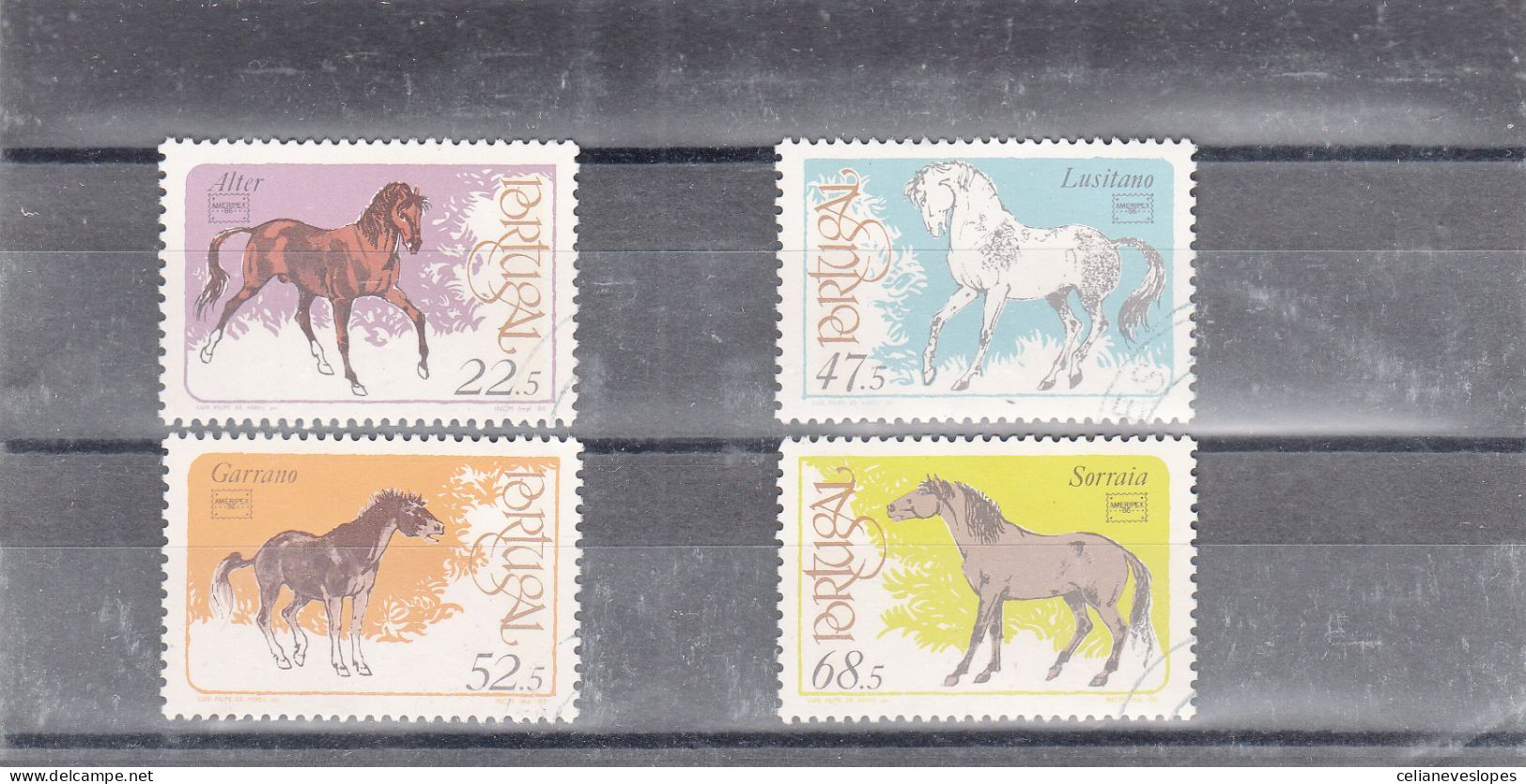 Portugal, Cavalos De Raça Portuguesa, 1985, Mundifil Nº 1759 A 1762 Used - Gebraucht