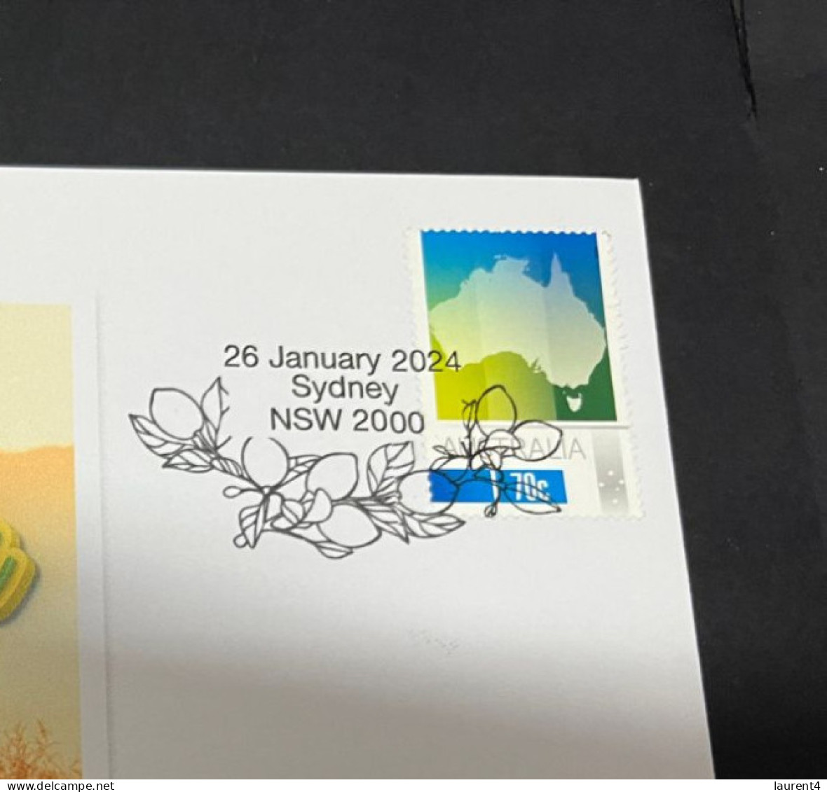 26-1-2024 (2  X 22) Australia National Day (Australia Day) With Australia Map Stamp 26-1-24 (TODAY) - Lettres & Documents