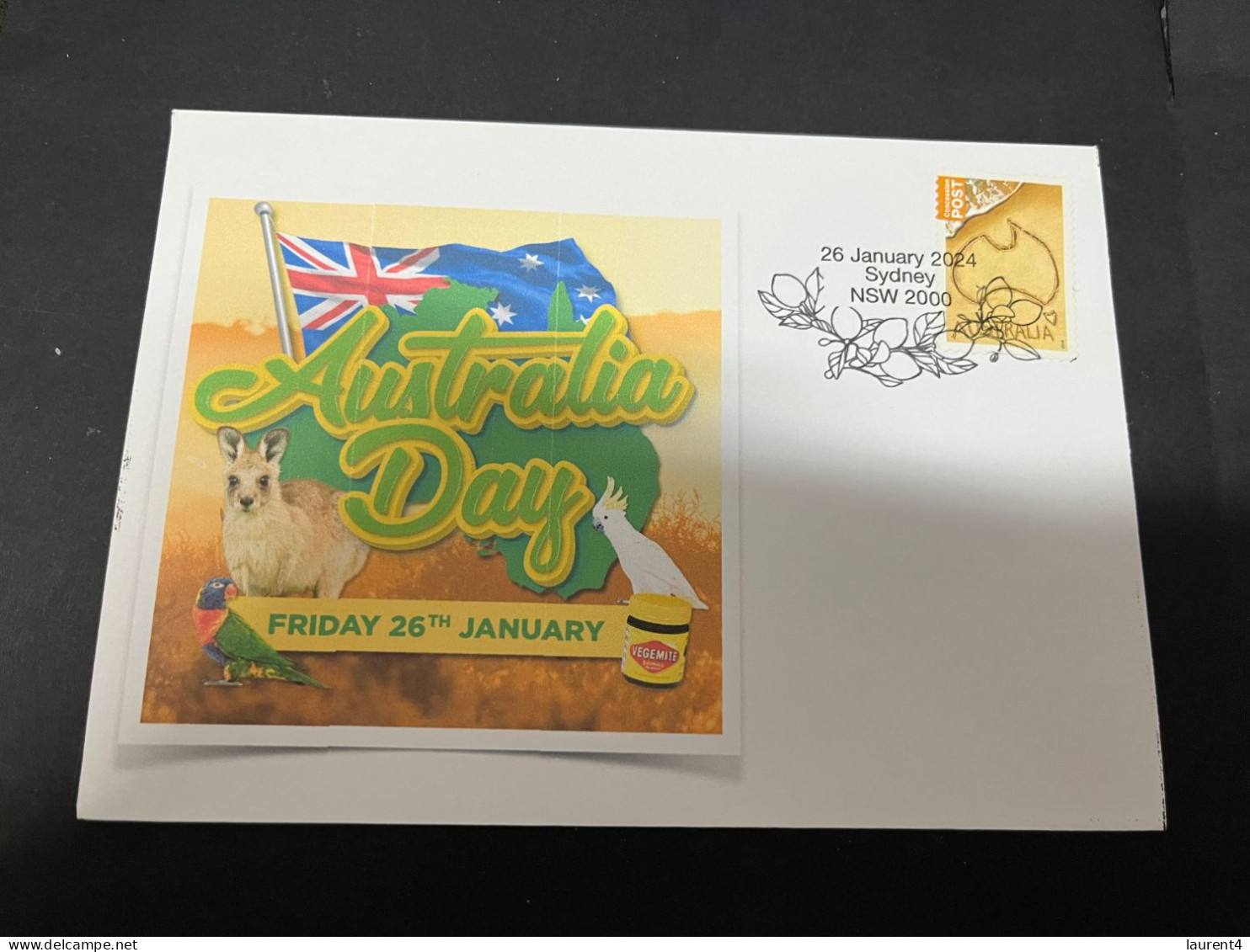 26-1-2024 (2  X 22) Australia National Day (Australia Day) All 3 With Australia Map Stamp 26-1-24 (TODAY) 3 Covers - Brieven En Documenten