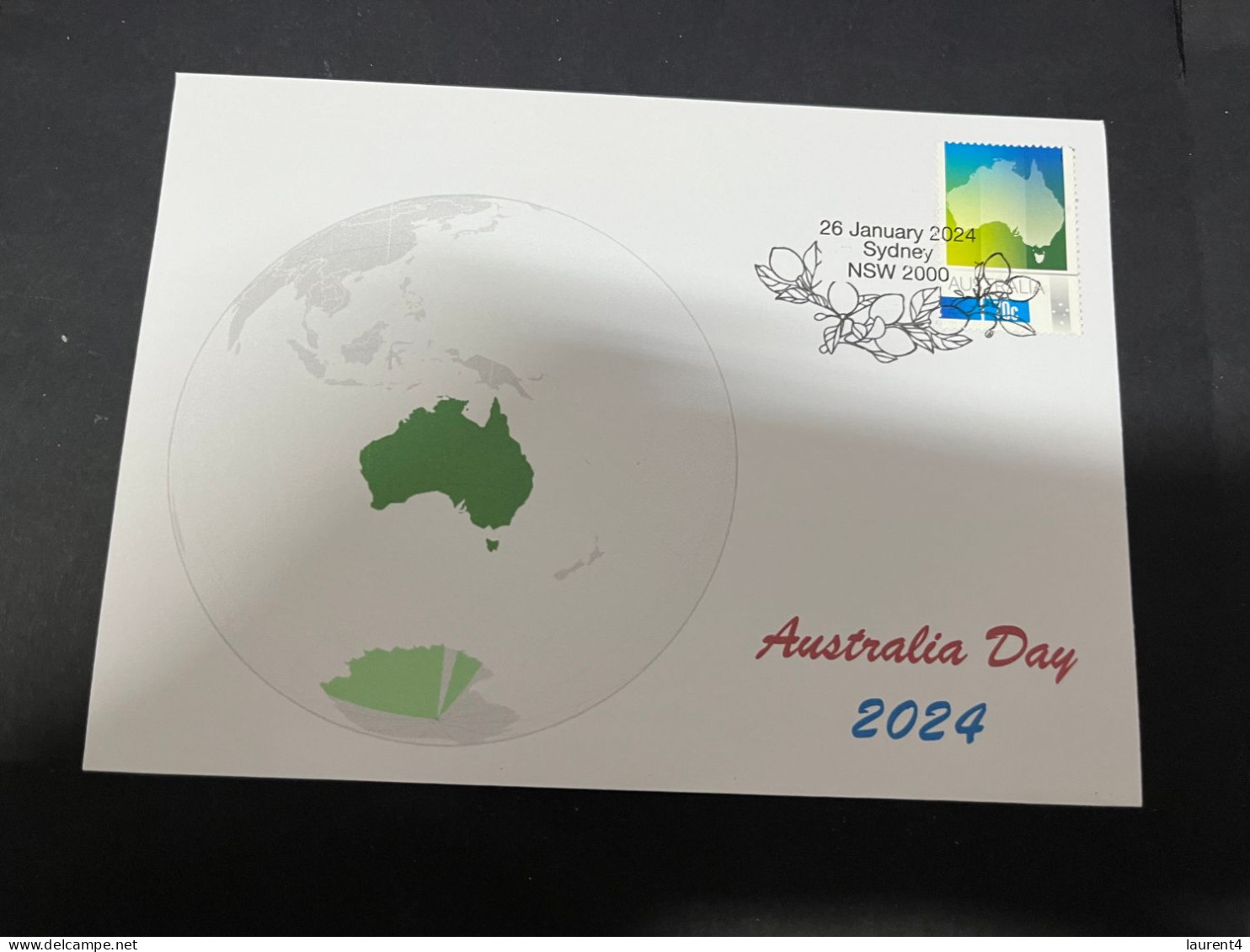 26-1-2024 (2  X 22) Australia National Day (Australia Day) With Australia Map Stamp 26-1-24 (TODAY) - Lettres & Documents