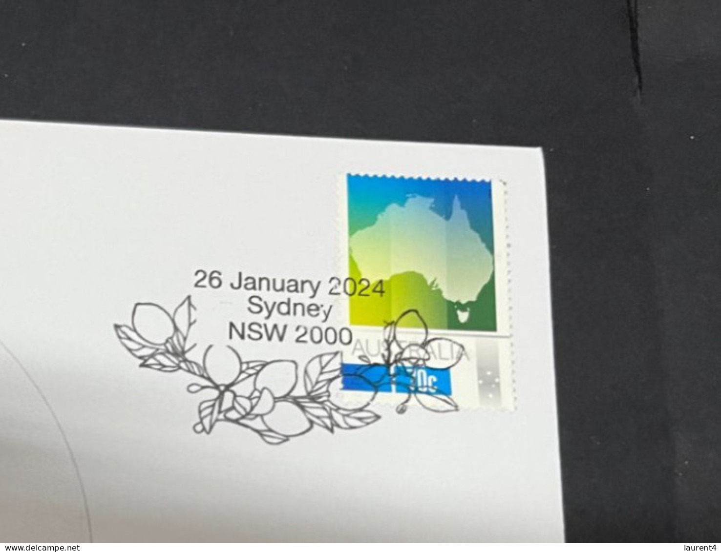 26-1-2024 (2  X 22) Australia National Day (Australia Day) With Australia Map Stamp 26-1-24 (TODAY) - Cartas & Documentos