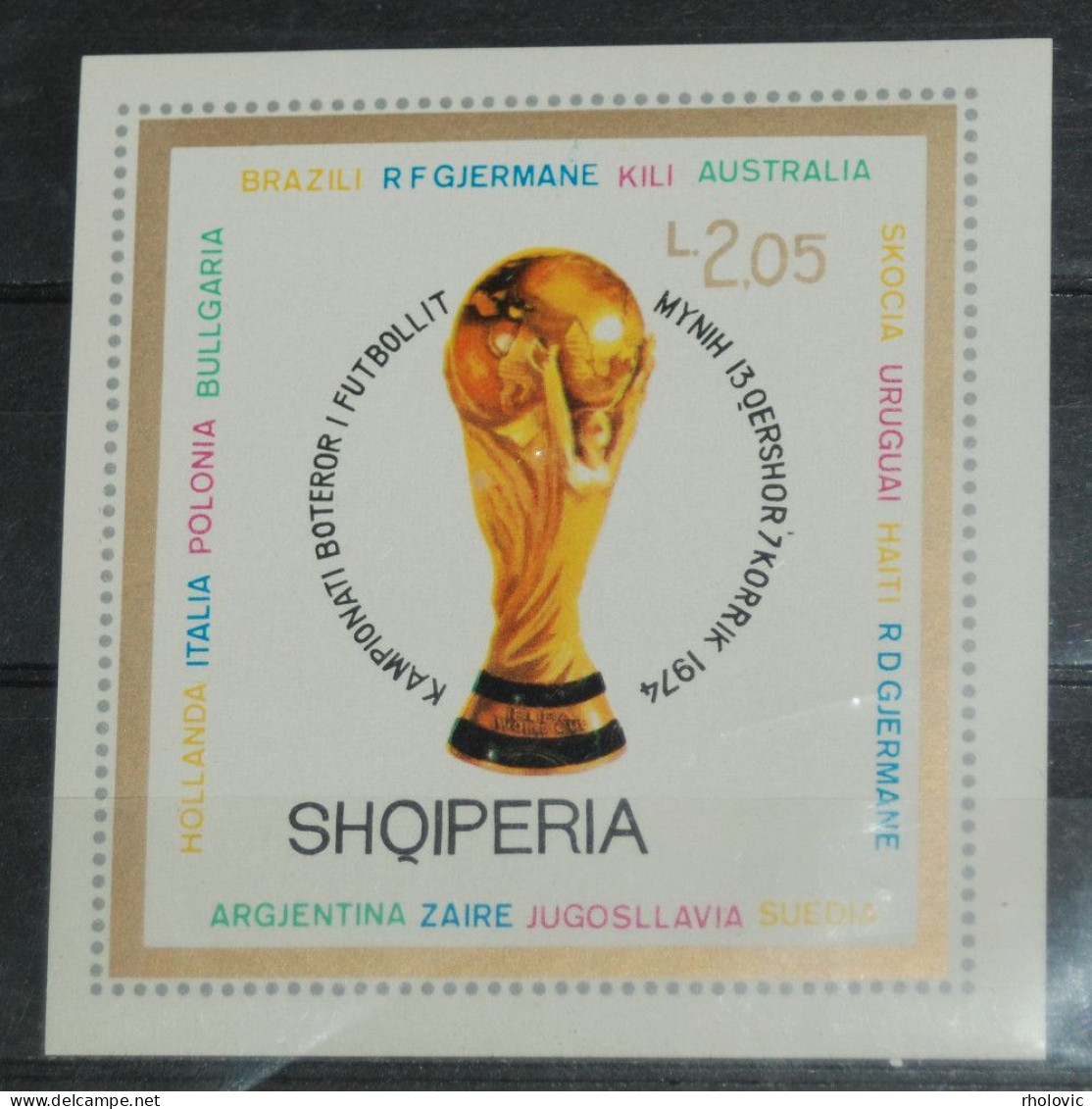 ALBANIA 1974, Football World Cup, Sports, Mi #B51, MNH** - Autres & Non Classés