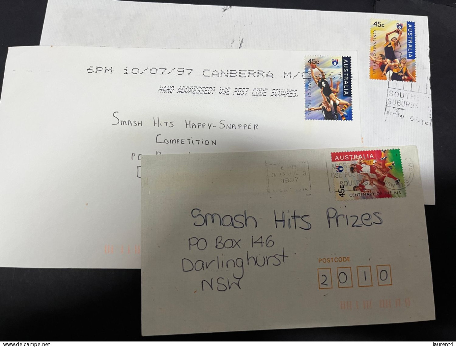 26-1-2024 (2 X 24) Australia (9 Covers) With Australia Centenary Of AFL Stamps (Australian Football) - Cartas & Documentos